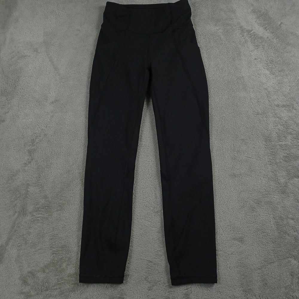 Lululemon Pants Womens‎ 2 Black Time To Sweat Crop Yoga Athletic Activewear Gym